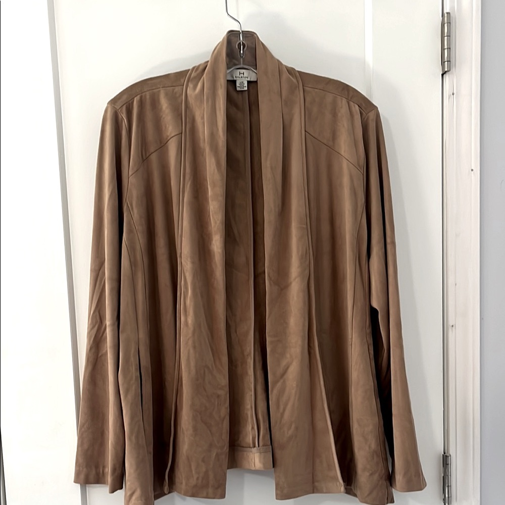 Tan Open Front Jacket